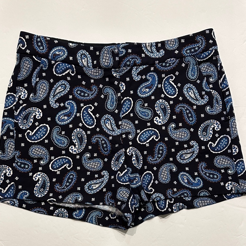 Stella McCartney Blue Paisley Women's Shorts 30” - Picture 3 of 10